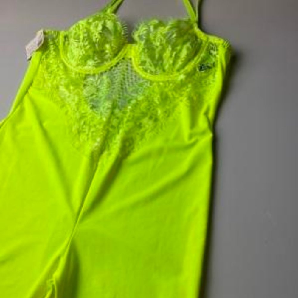 ARIA Sexy Neon Biker Romper